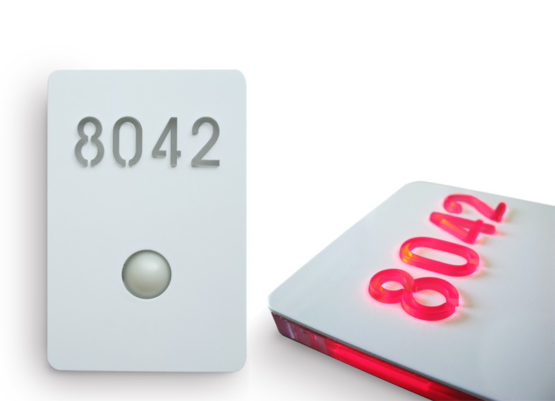 Illuminated Number Sign White