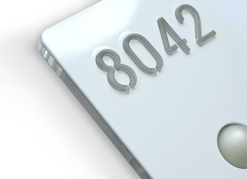 Illuminated Number Sign White