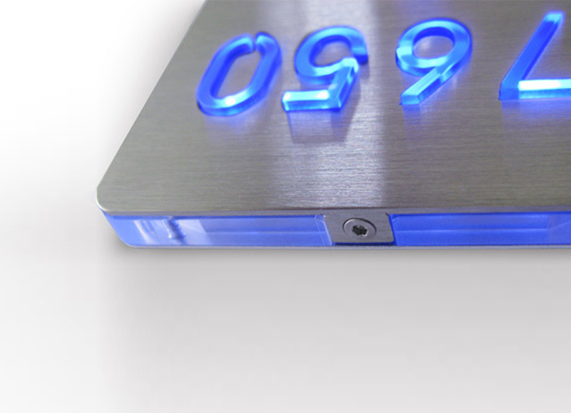 Led Room Number Sign Brushed