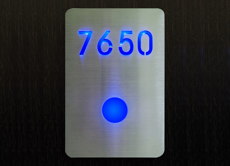 Led Room Number Sign Brushed