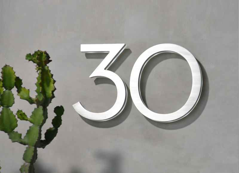 Modern Neutra House Numbers Led Backlit
