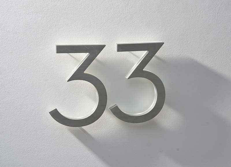 Modern Neutra House Numbers Led Backlit