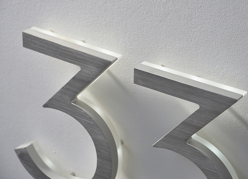 Modern Neutra House Numbers Led Backlit