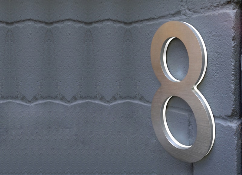 Modern 10″ Black Backlit Numbers