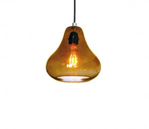 Pear Amber Pendant Lamp
