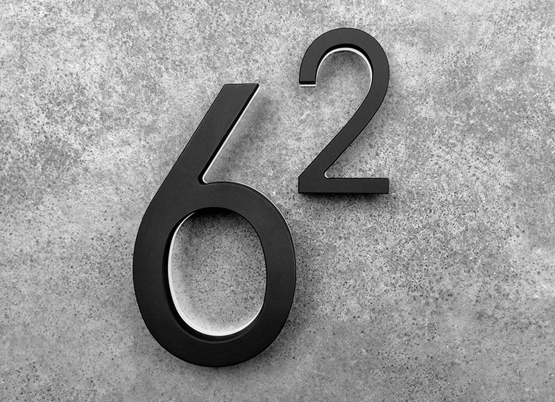 Modern Black 5″ Backlit LED Numbers