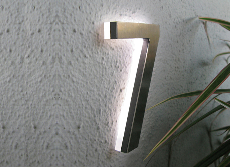 Modern Led House Number 5″ Outdoor