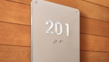 Illuminated Modern Room Number Sign Braille