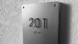 Illuminated Modern Room Number Sign Braille