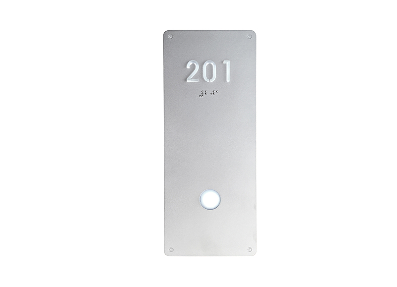 Illuminated Modern Room Number Sign Braille