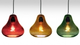 Pear Pendant Light – Olive Glass