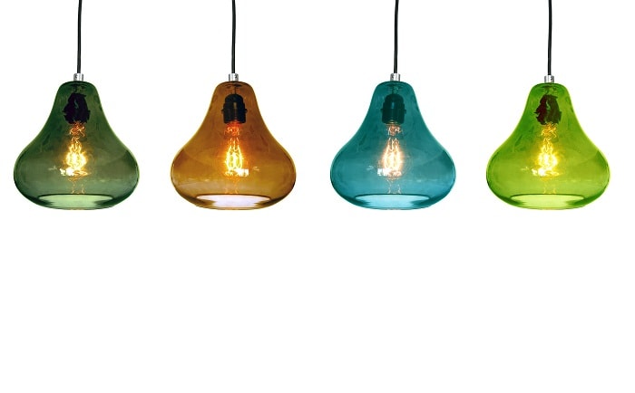 Pear Pendant Light – Olive Glass