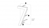 Modern Led House Number 5″ Outdoor