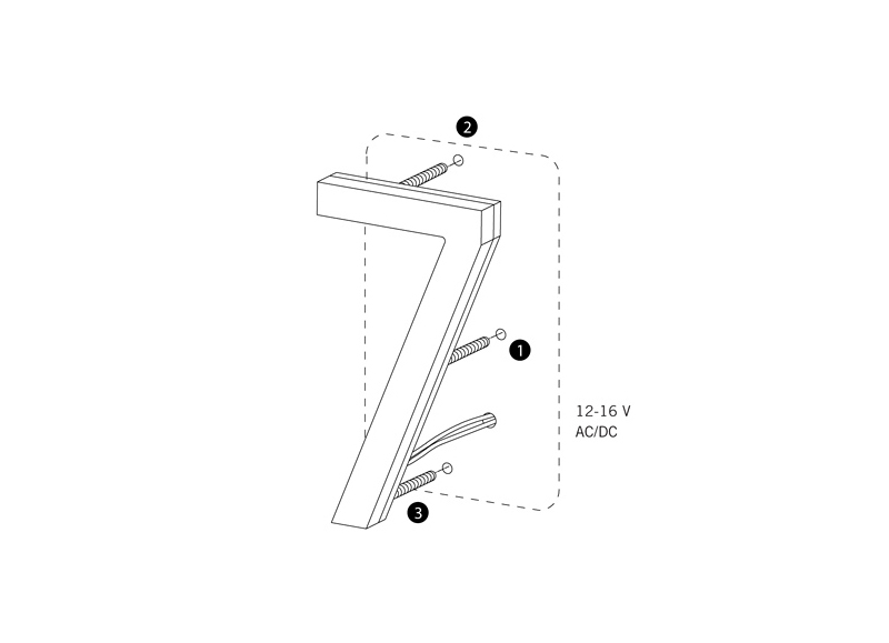 Modern Led House Number 5″ Outdoor