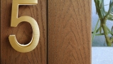 Modern Brass Led House Numbers 5″