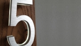 Modern Brass Led House Numbers 5″