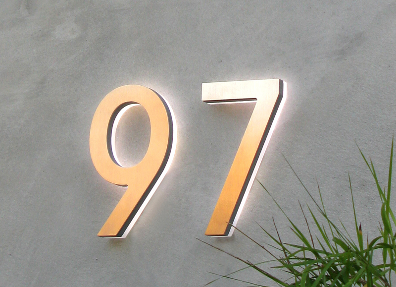 Modern Led House Number 5″ Outdoor