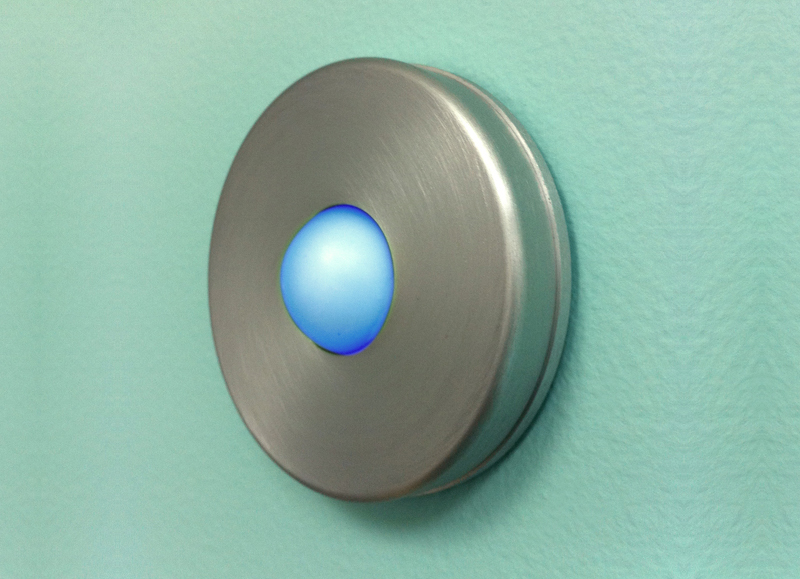 Illuminated Round Doorbell Button Brushed