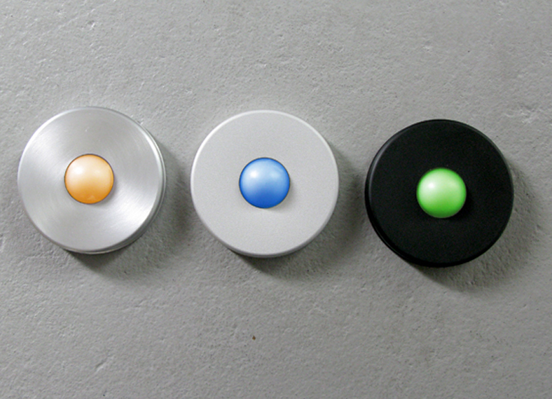 Illuminated Round Black Doorbell Button