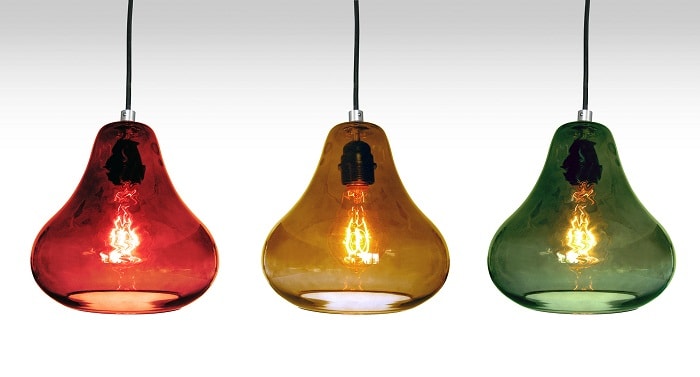 Pear Pendant Lamp – Ruby Red