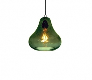 Pear Pendant Light – Olive Glass