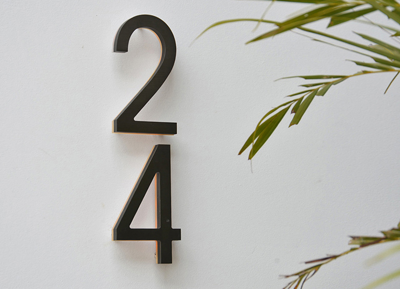 Modern 10″ Bronze Backlit Numbers