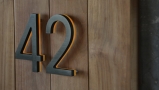 Modern 5″ Bronze House Numbers Illuminated
