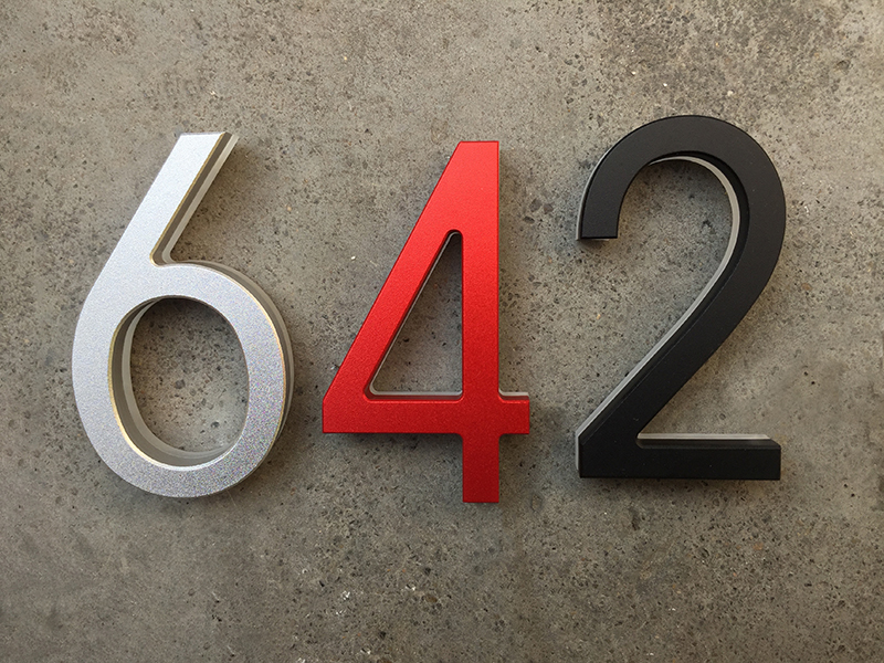 Modern Red 8″ LED House Numbers