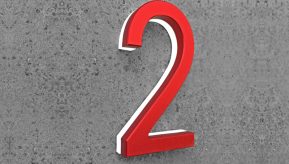 Modern Red 5″ Metal House Numbers Lighted