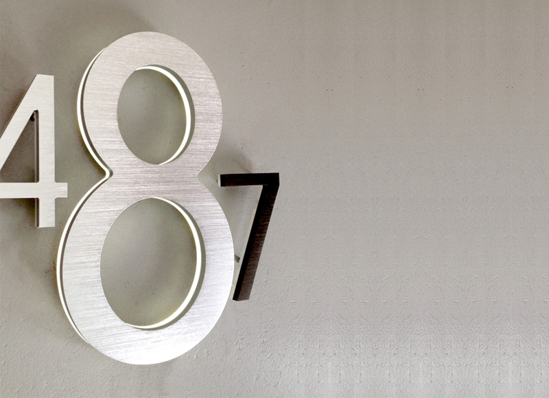Modern 16″ Lighted LED House Numbers