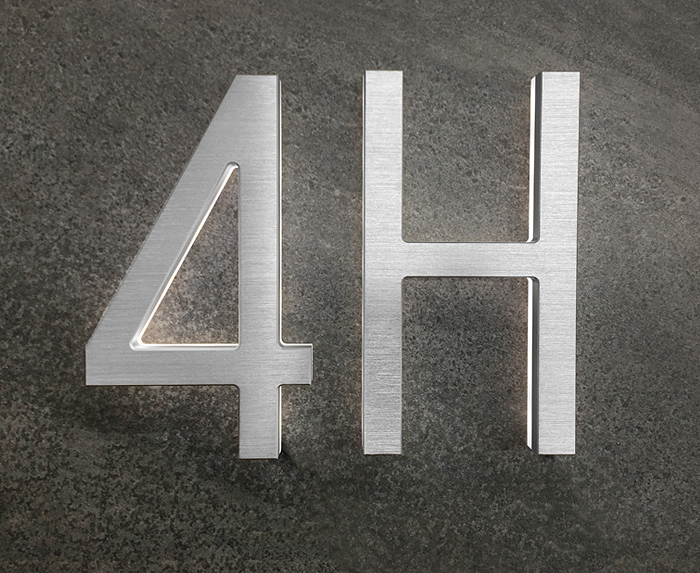 Modern Lighted Address Letters 8″