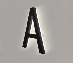 Modern Lighted Black House Letters 5″