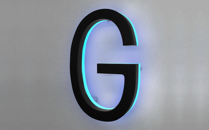 Modern Lighted Black House Letters 5″