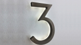 Modern Neutra 8″ Bronze Backlit Numbers