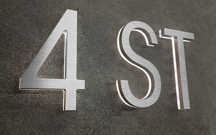 Modern Lighted Address Letters 8″