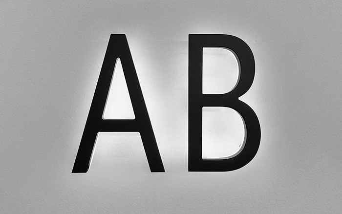 Modern Lighted Black House Letters 5″