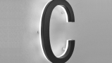 Modern Lighted Black House Letters 5″