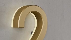 Modern Numbers 3″ Lighted