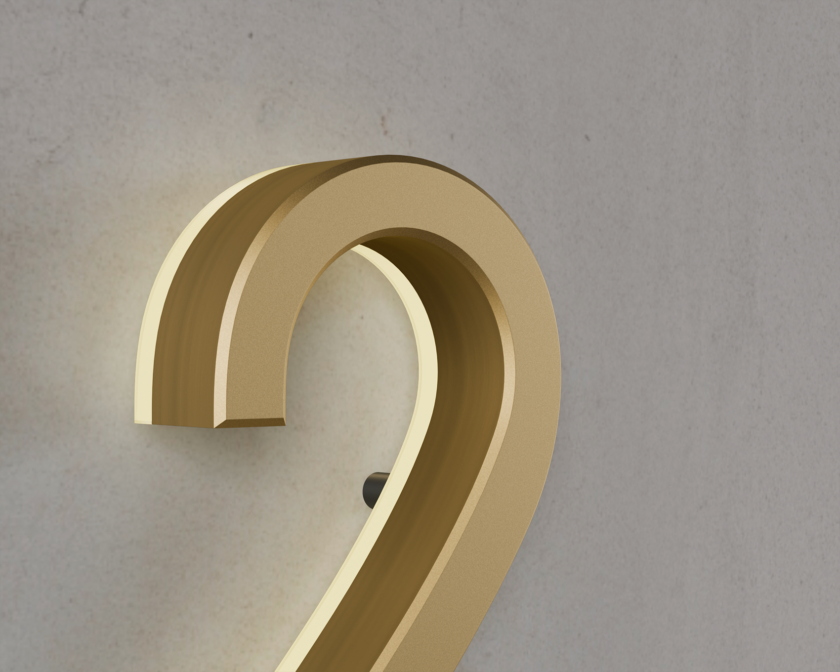 Modern Numbers 3″ Lighted