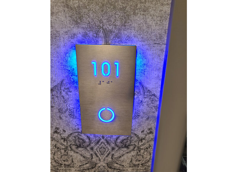 Room Number Sign Panel Lighted – Brushed