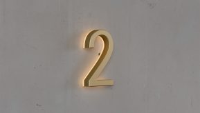 Modern Numbers 3″ Lighted