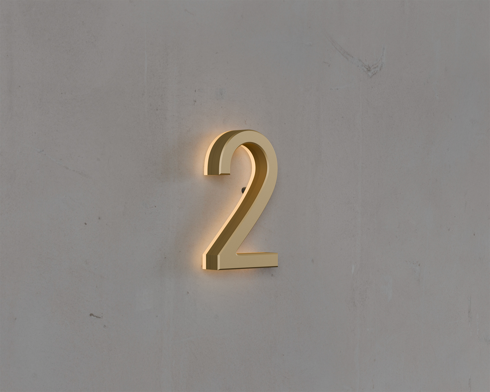 Modern Numbers 3″ Lighted