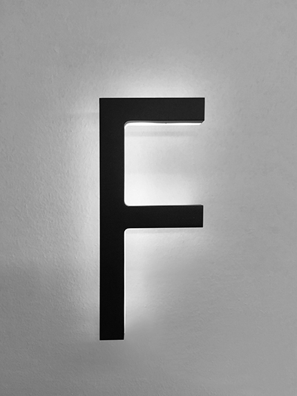 Modern Lighted Address Letters 8″