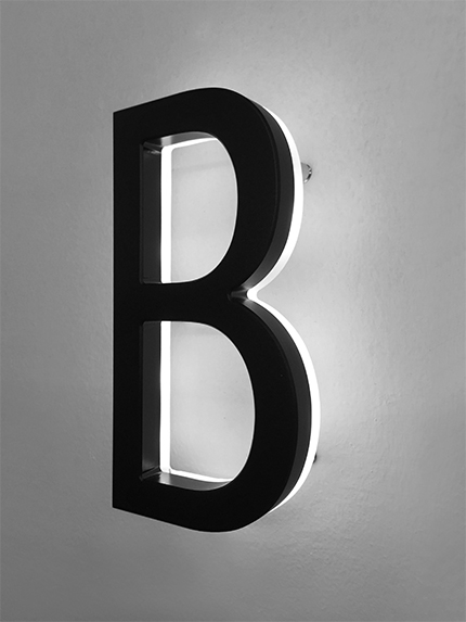 Modern Lighted Address Letters 8″