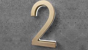 Modern Numbers 3″ Lighted