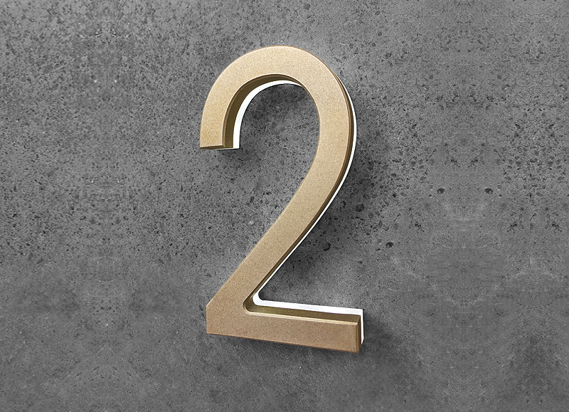 Modern Numbers 3″ Lighted