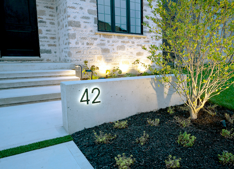 Modern Neutra 8″ Bronze Backlit Numbers