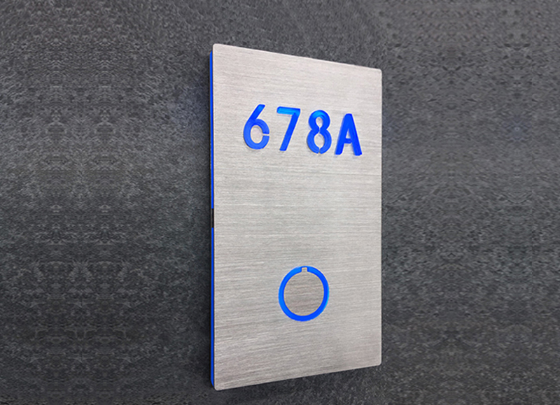 Room Number Sign Panel Lighted – Brushed