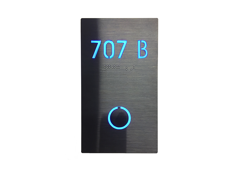 Room Number Panel Sign Black – Lighted