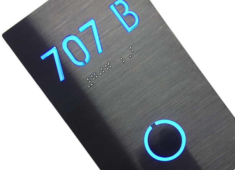 Room Number Panel Sign Black – Lighted